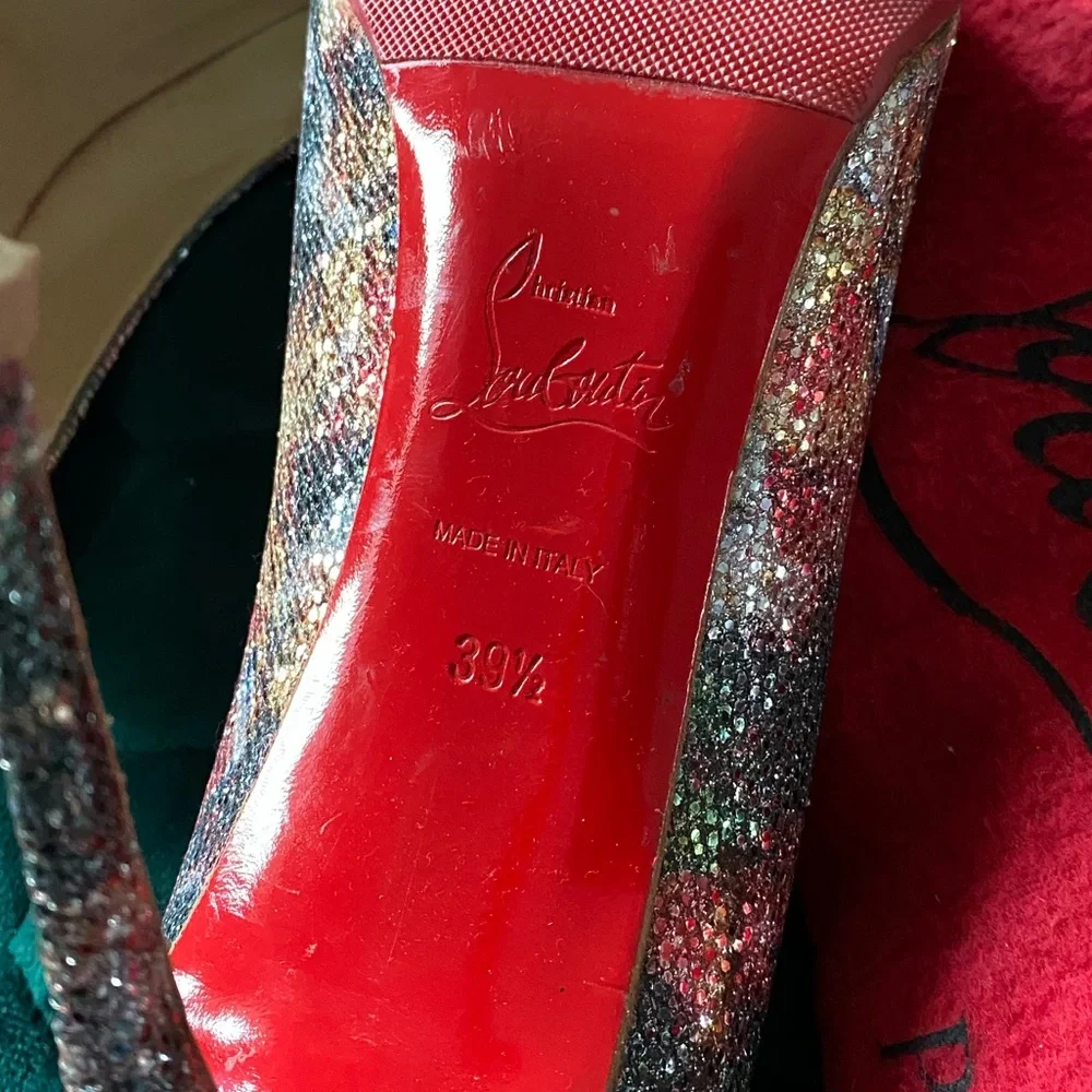 Christian Louboutin Pigalle Follies 100mm Glitter Plume - Picture 10 of 16